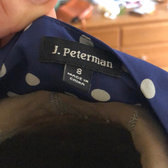 Blue silk J. Peterman dress - Picture 8 of 8